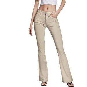 Hybrid and Company Womens High Rise Bootcut Hyper Stretch Jeans in Stone M New